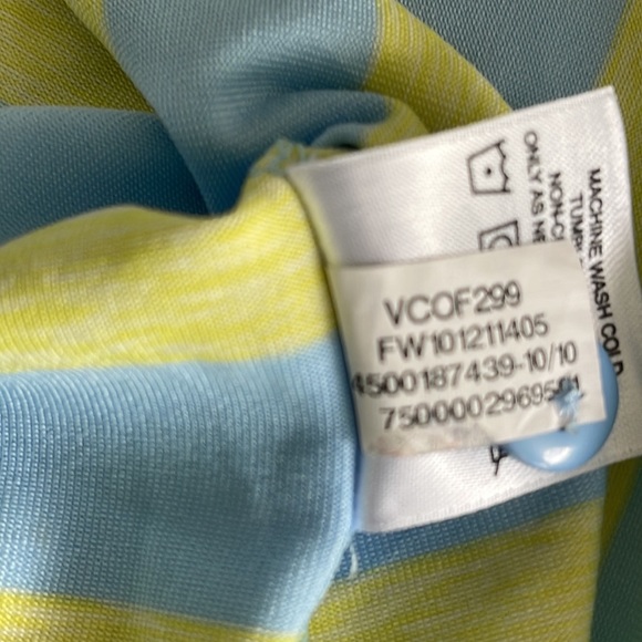 Youth Under Armour HeatGear Blue and Yellow Striped Golf Shirt-Y Large - Picture 7 of 9